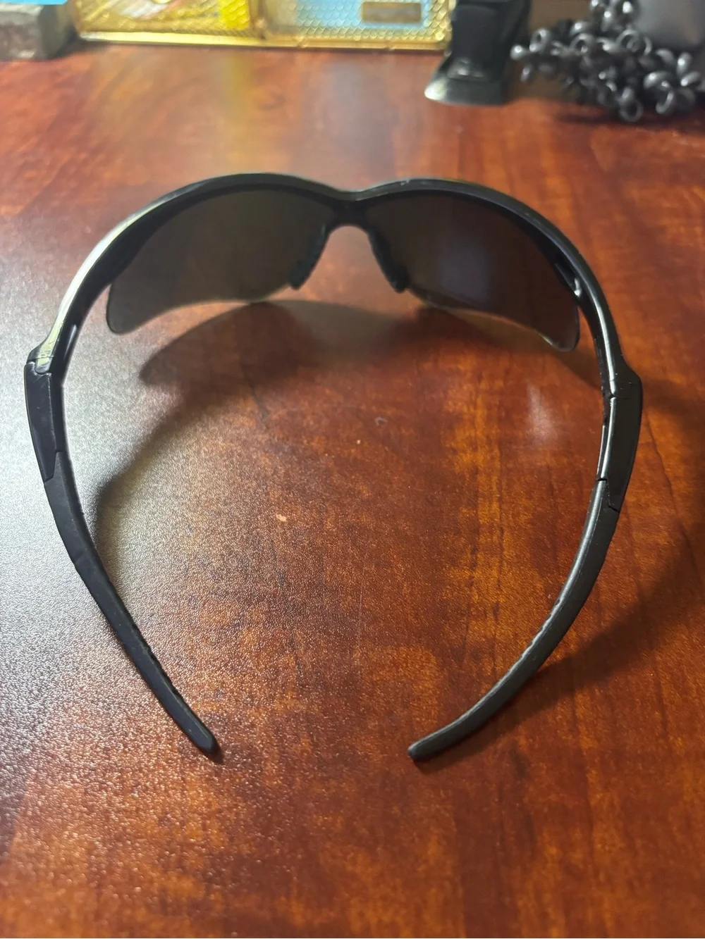 Nemesis KC-2851-8 Black Safety Glasses Wrap Around Protective Sunglasses ANSI